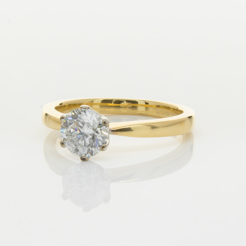 18ct Yellow Gold 1.01ct Diamond Nova Ring-Ring-Walker & Hall