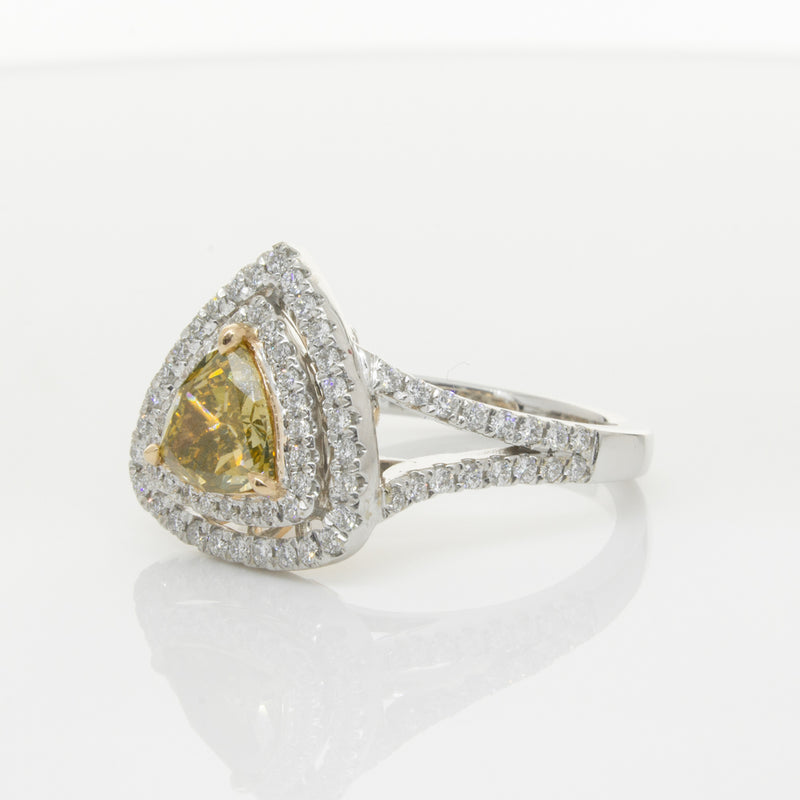 18ct White Gold Orange Diamond Ring-Ring-Walker & Hall