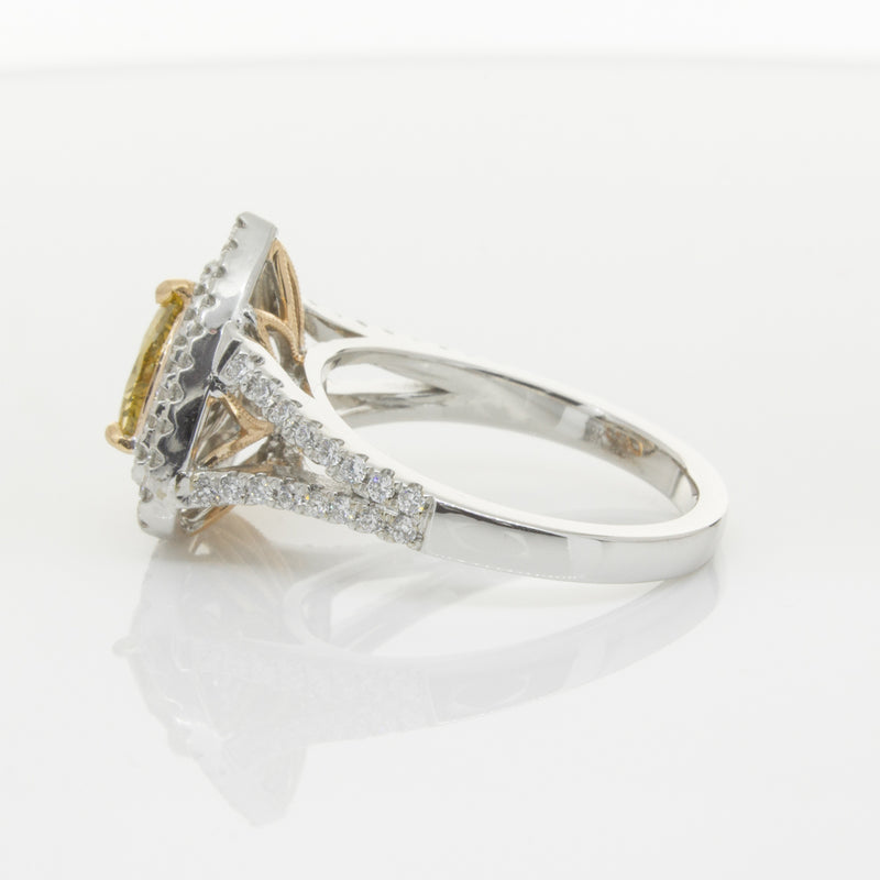 18ct White Gold Orange Diamond Ring-Ring-Walker & Hall