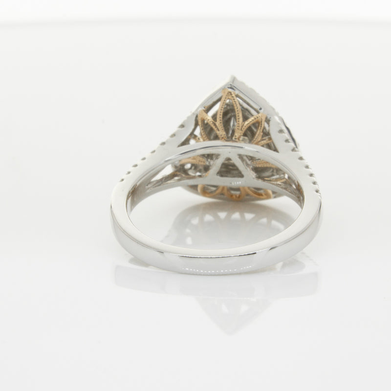 18ct White Gold Orange Diamond Ring-Ring-Walker & Hall