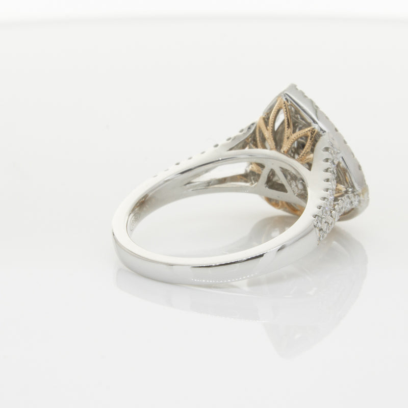 18ct White Gold Orange Diamond Ring-Ring-Walker & Hall