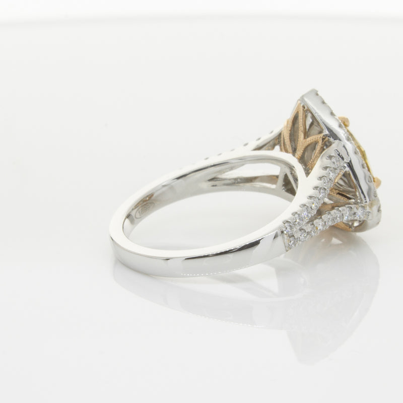 18ct White Gold Orange Diamond Ring-Ring-Walker & Hall