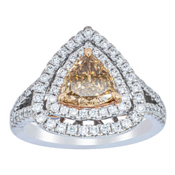 18ct White Gold 1.15ct Orange Diamond Ring - Ring - Walker & Hall
