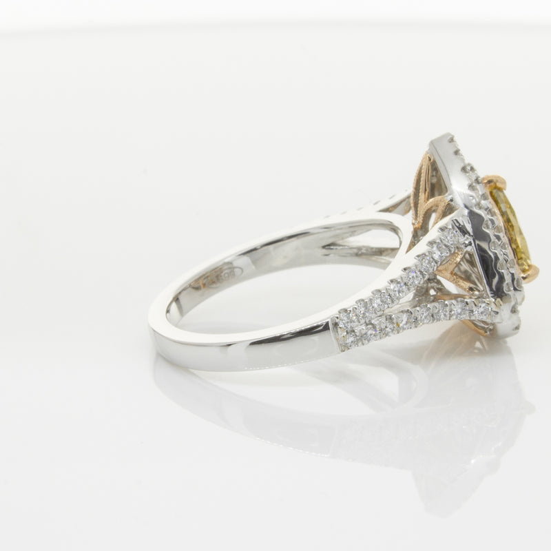 18ct White Gold Orange Diamond Ring-Ring-Walker & Hall