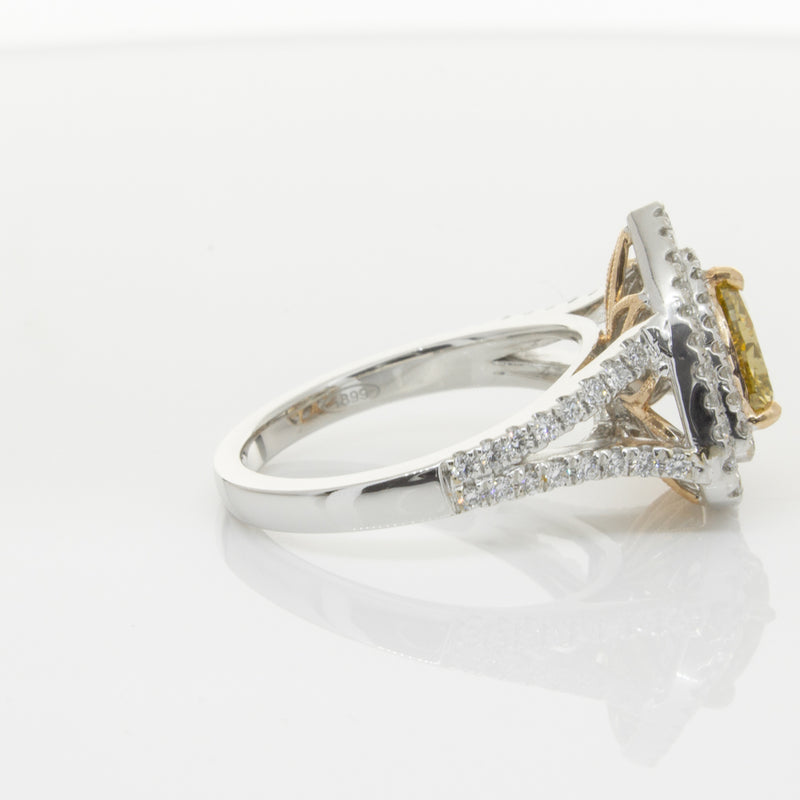 18ct White Gold Orange Diamond Ring-Ring-Walker & Hall