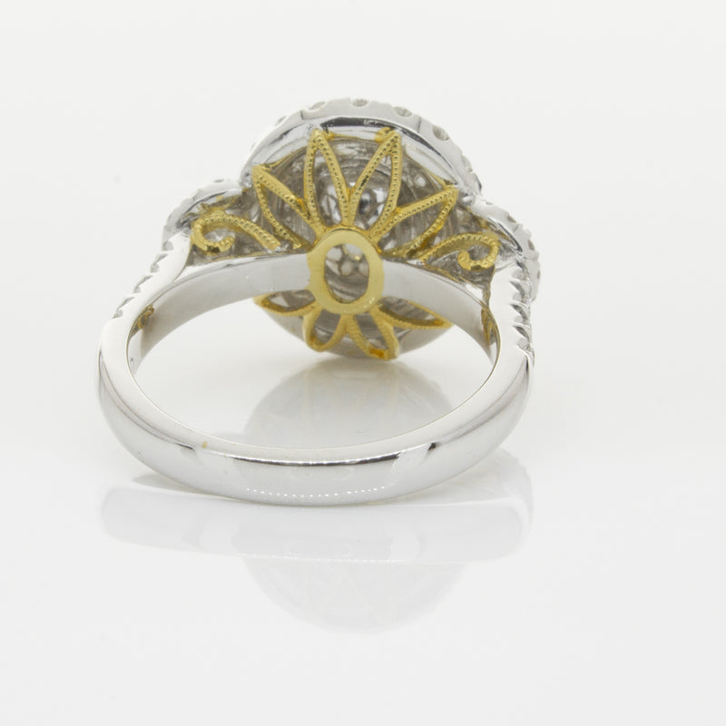 18ct White & Yellow Gold Yellow Diamond Ring-Ring-Walker & Hall