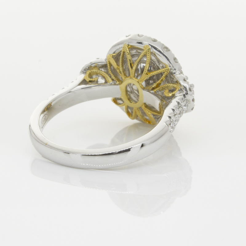 18ct White & Yellow Gold Yellow Diamond Ring-Ring-Walker & Hall