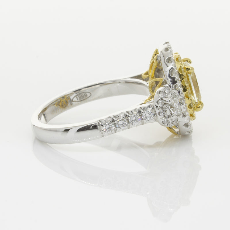 18ct White & Yellow Gold Yellow Diamond Ring-Ring-Walker & Hall