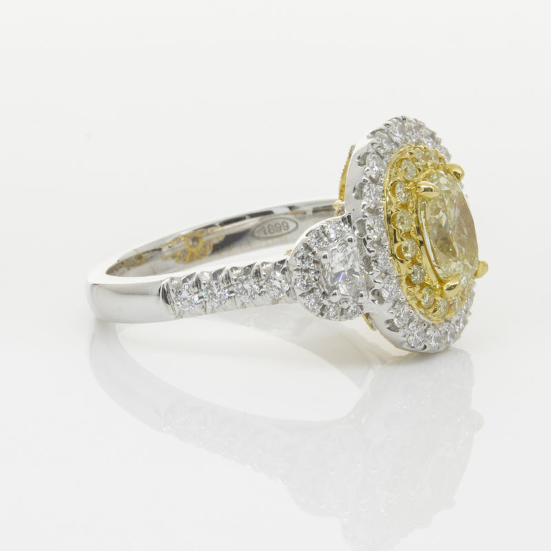 18ct White & Yellow Gold Yellow Diamond Ring-Ring-Walker & Hall