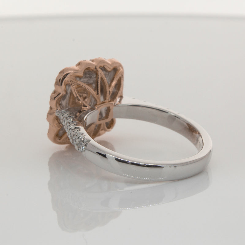 18ct White & Rose Gold Pink Diamond Ring-Ring-Walker & Hall