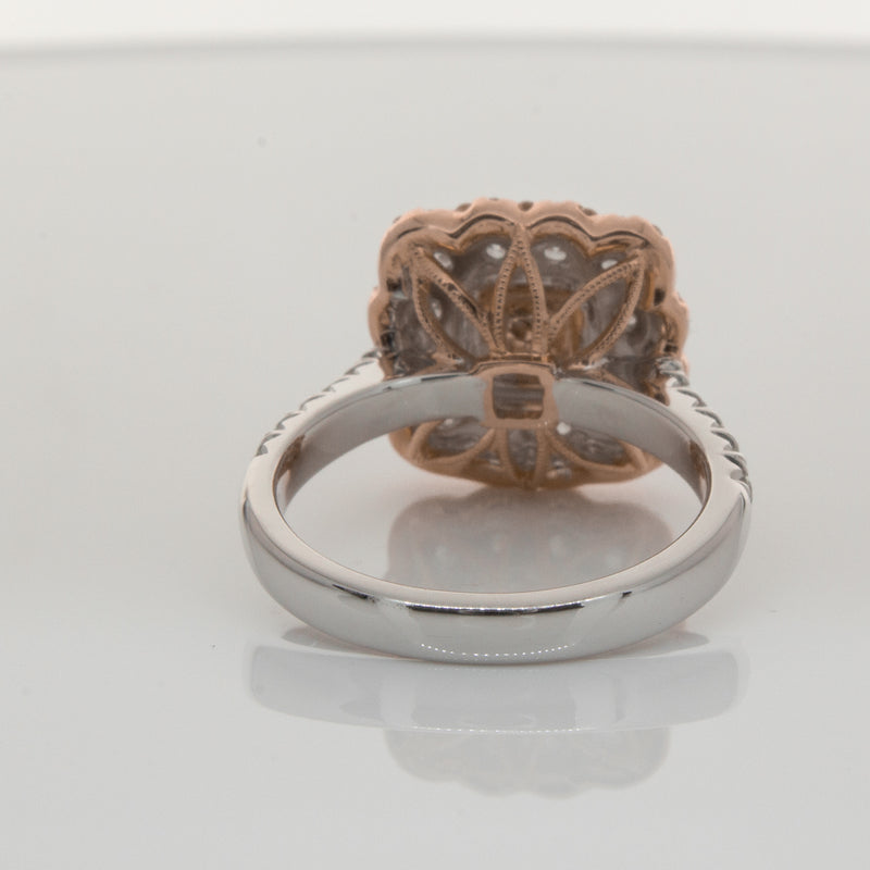 18ct White & Rose Gold Pink Diamond Ring-Ring-Walker & Hall