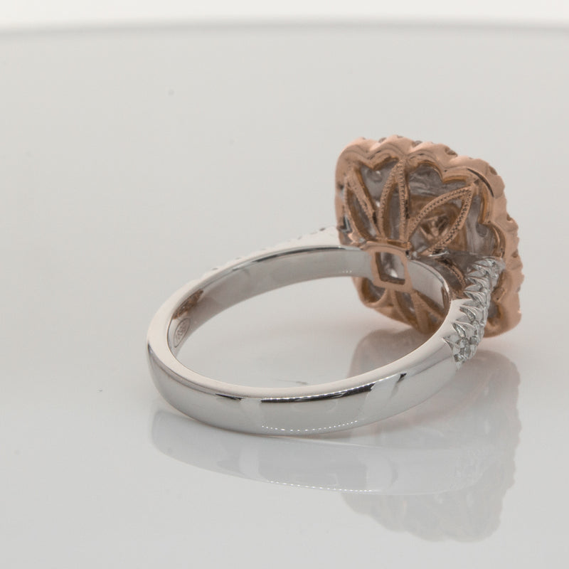 18ct White & Rose Gold Pink Diamond Ring-Ring-Walker & Hall