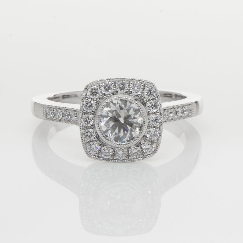 18ct White Gold .60ct Diamond Ring-Ring-Walker & Hall