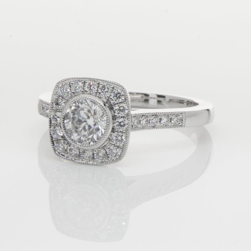 18ct White Gold .60ct Diamond Ring-Ring-Walker & Hall