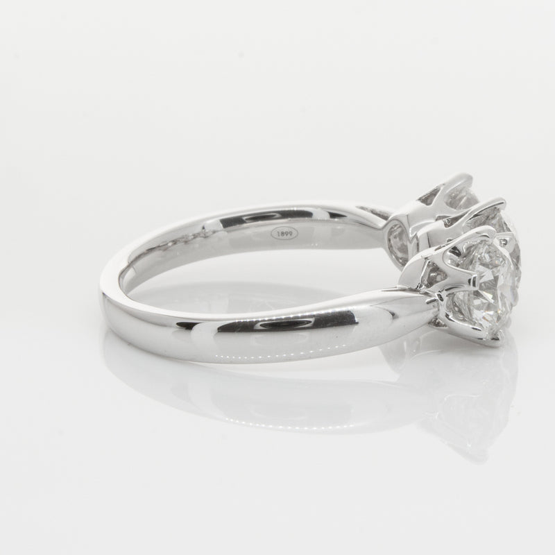 18ct White Gold 2.36ct Diamond Trilogy Ring-Ring-Walker & Hall