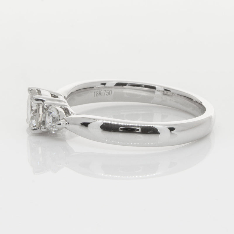 18ct White Gold .50ct Diamond Elysian Ring-Ring-Walker & Hall