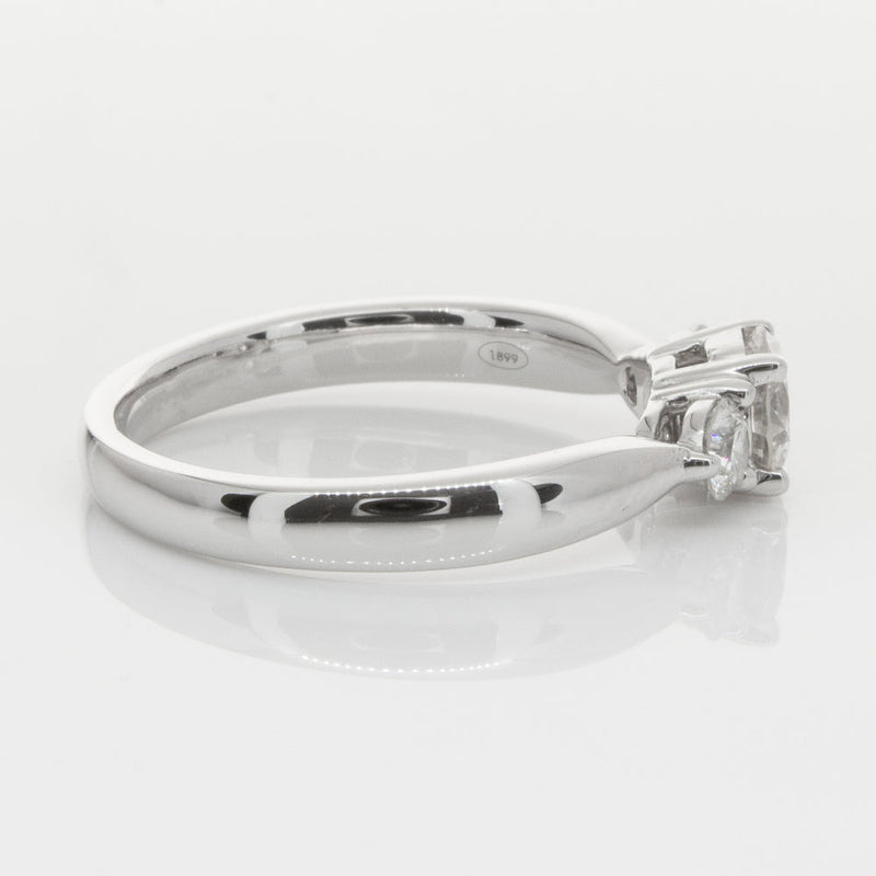 18ct White Gold .50ct Diamond Elysian Ring-Ring-Walker & Hall