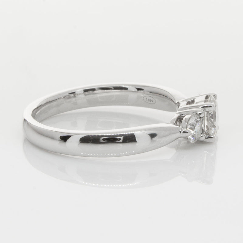 18ct White Gold .50ct Diamond Elysian Ring-Ring-Walker & Hall