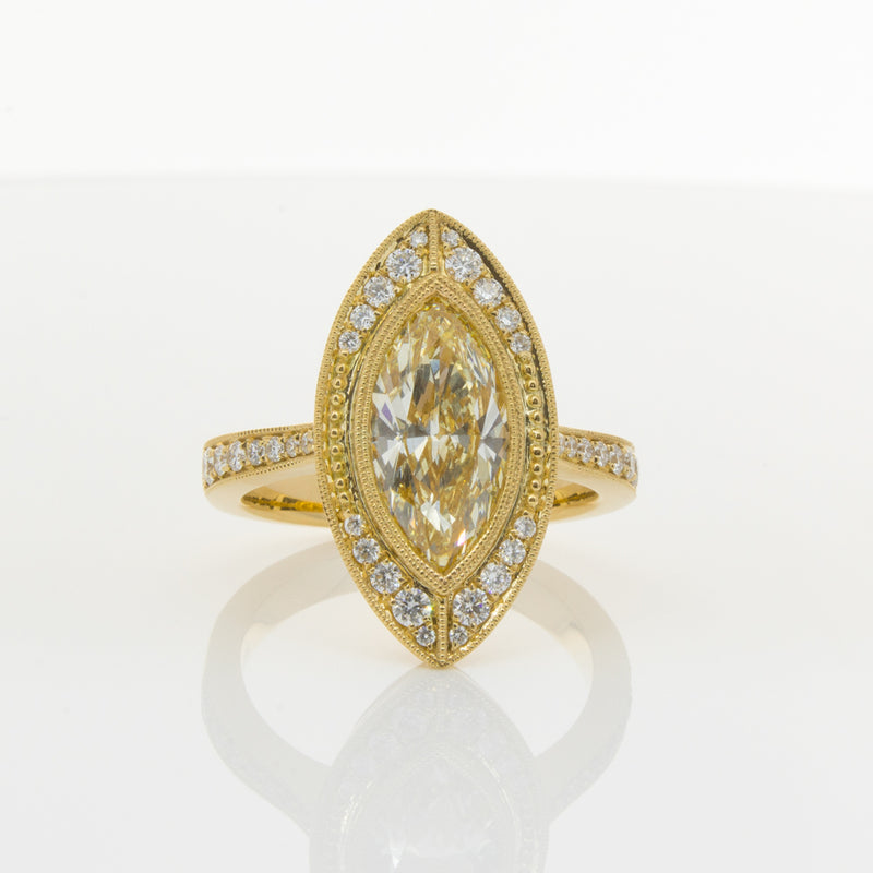 18ct Yellow Gold Yellow Diamond Ring-Ring-Walker & Hall