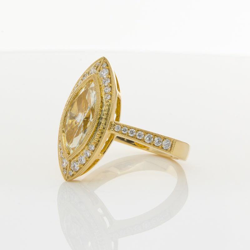18ct Yellow Gold Yellow Diamond Ring-Ring-Walker & Hall