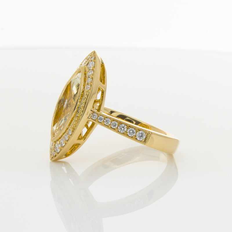 18ct Yellow Gold Yellow Diamond Ring-Ring-Walker & Hall