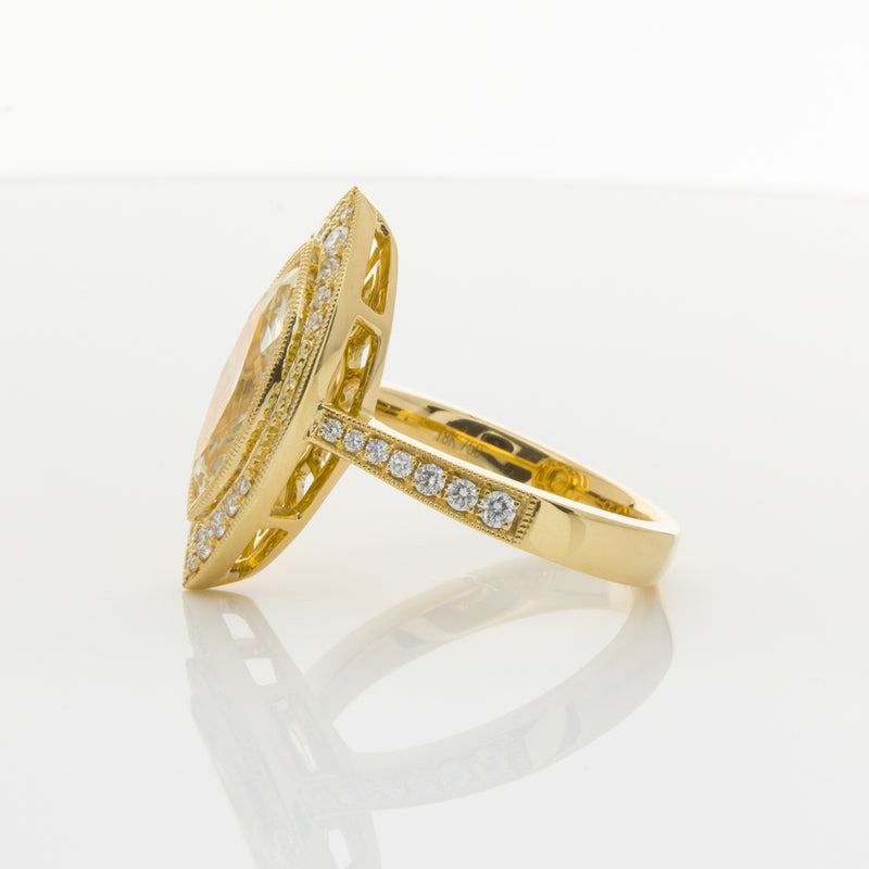 18ct Yellow Gold Yellow Diamond Ring-Ring-Walker & Hall