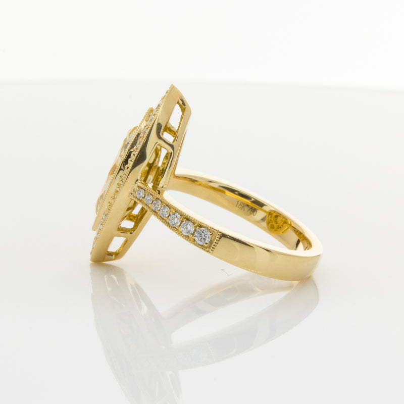 18ct Yellow Gold Yellow Diamond Ring-Ring-Walker & Hall