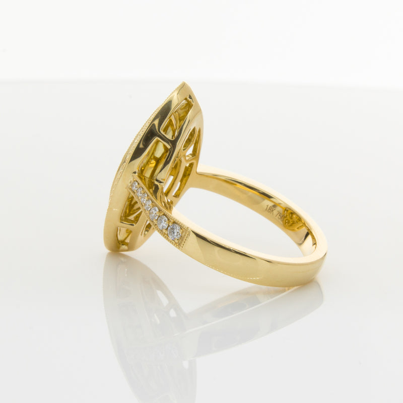 18ct Yellow Gold Yellow Diamond Ring-Ring-Walker & Hall