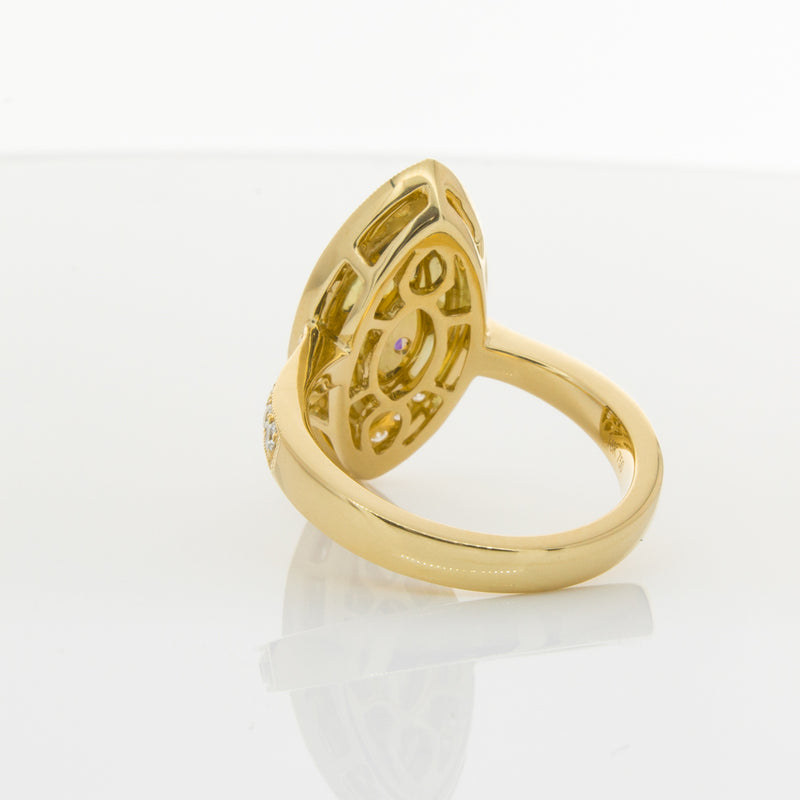 18ct Yellow Gold Yellow Diamond Ring-Ring-Walker & Hall