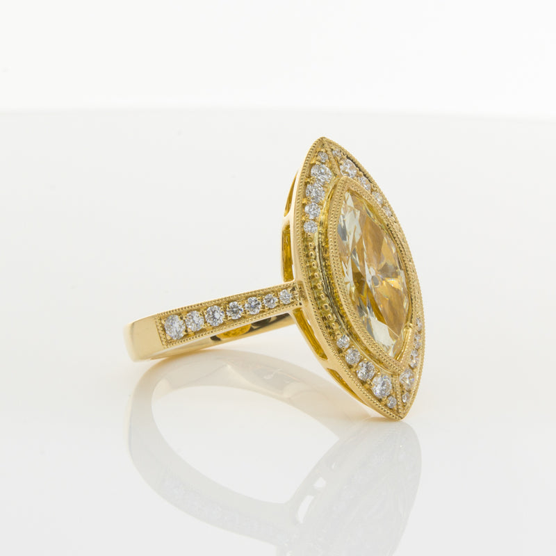 18ct Yellow Gold Yellow Diamond Ring-Ring-Walker & Hall