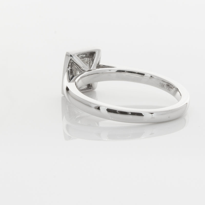 18ct White Gold .52ct Princess Cut Diamond Windsor Ring-Ring-Walker & Hall