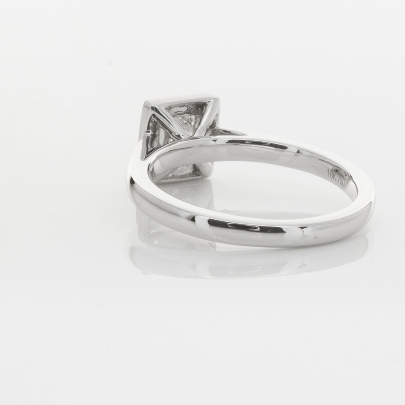 18ct White Gold .52ct Princess Cut Diamond Windsor Ring-Ring-Walker & Hall