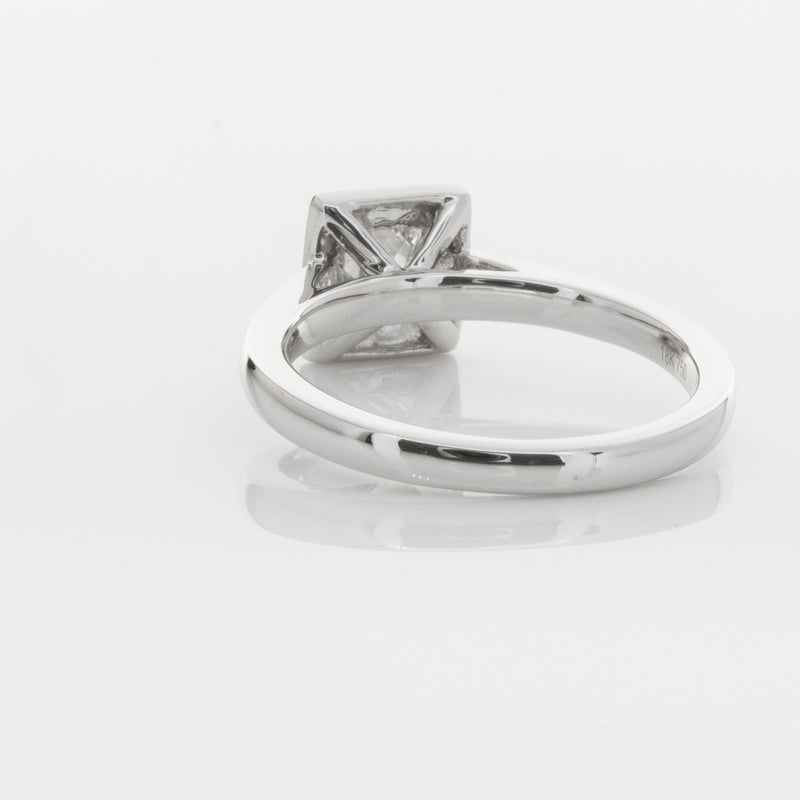 18ct White Gold .52ct Princess Cut Diamond Windsor Ring-Ring-Walker & Hall