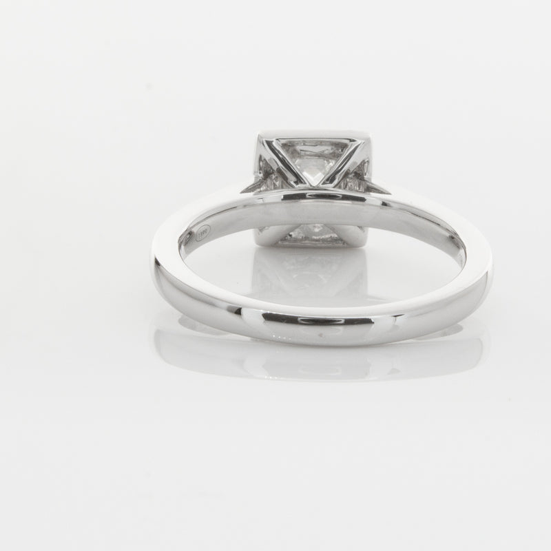 18ct White Gold .52ct Princess Cut Diamond Windsor Ring-Ring-Walker & Hall