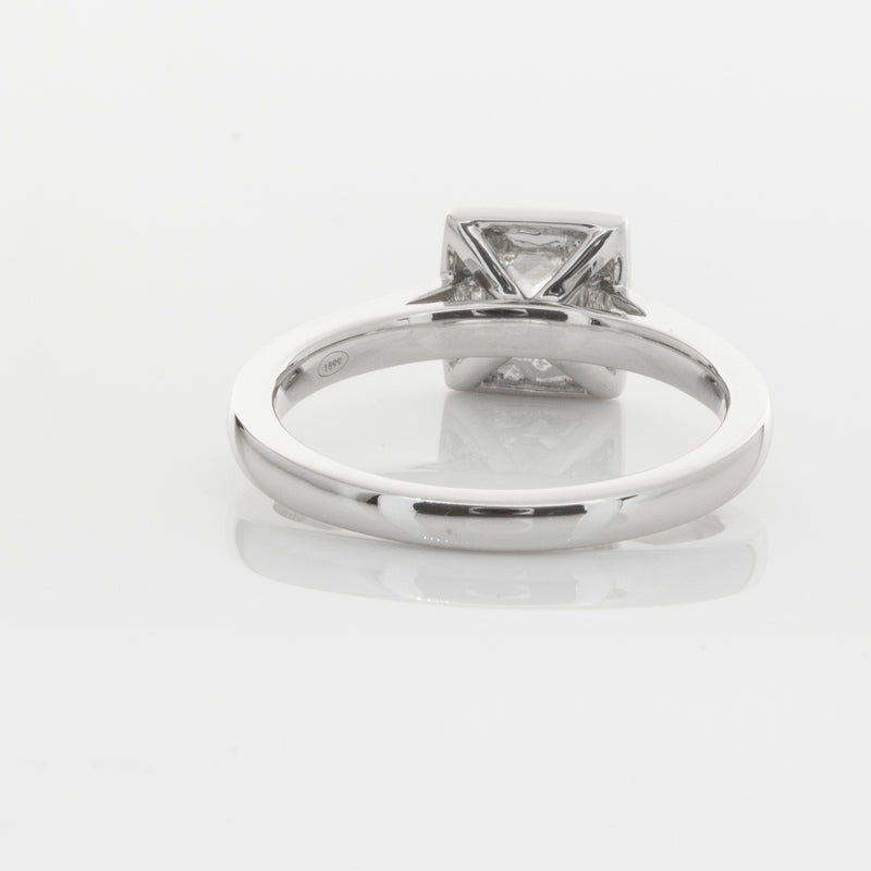18ct White Gold .52ct Princess Cut Diamond Windsor Ring-Ring-Walker & Hall