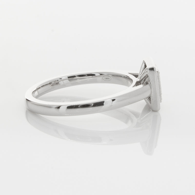 18ct White Gold .52ct Princess Cut Diamond Windsor Ring-Ring-Walker & Hall