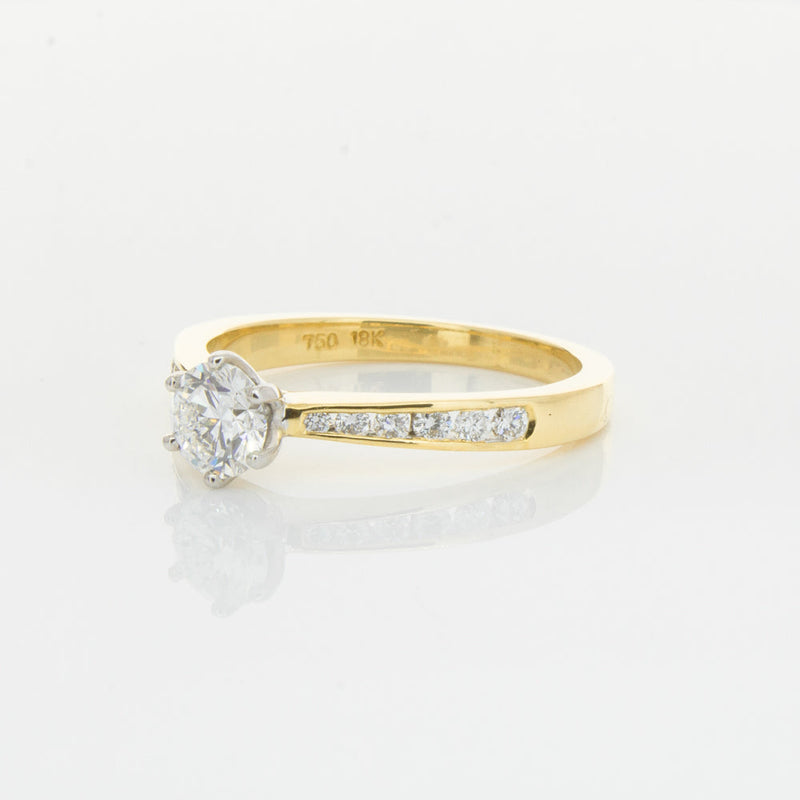 18ct Yellow Gold .50ct Diamond Avalon Ring-Ring-Walker & Hall