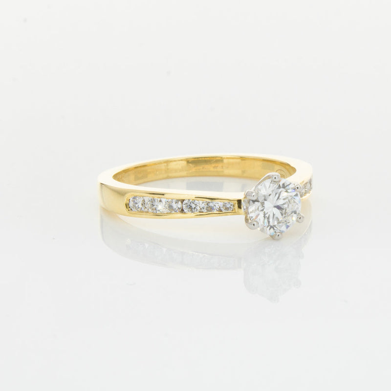 18ct Yellow Gold .50ct Diamond Avalon Ring-Ring-Walker & Hall
