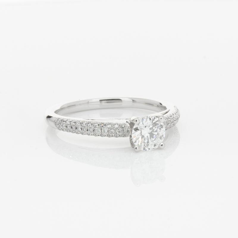 18ct White Gold .50ct Diamond Ring-Ring-Walker & Hall