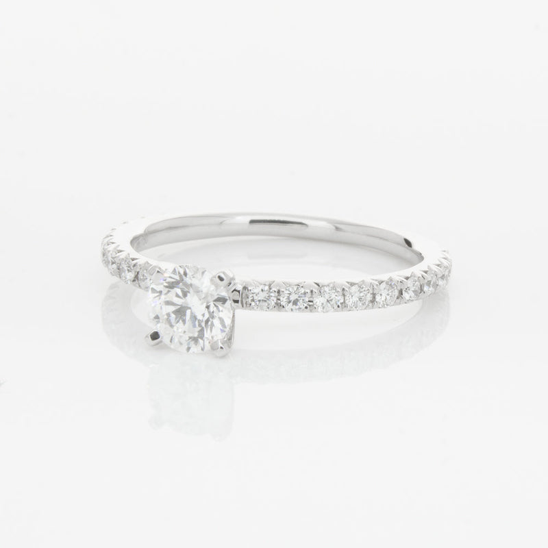 18ct White Gold .50ct Diamond Comet Ring-Ring-Walker & Hall