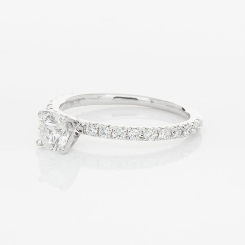 18ct White Gold .50ct Diamond Comet Ring-Ring-Walker & Hall