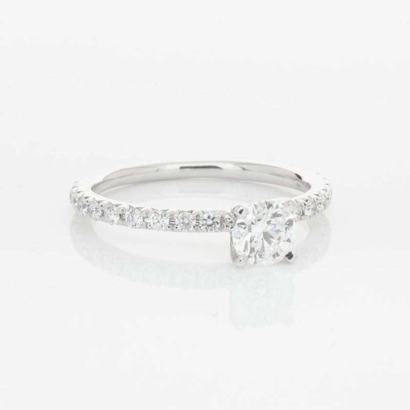 18ct White Gold .50ct Diamond Comet Ring-Ring-Walker & Hall