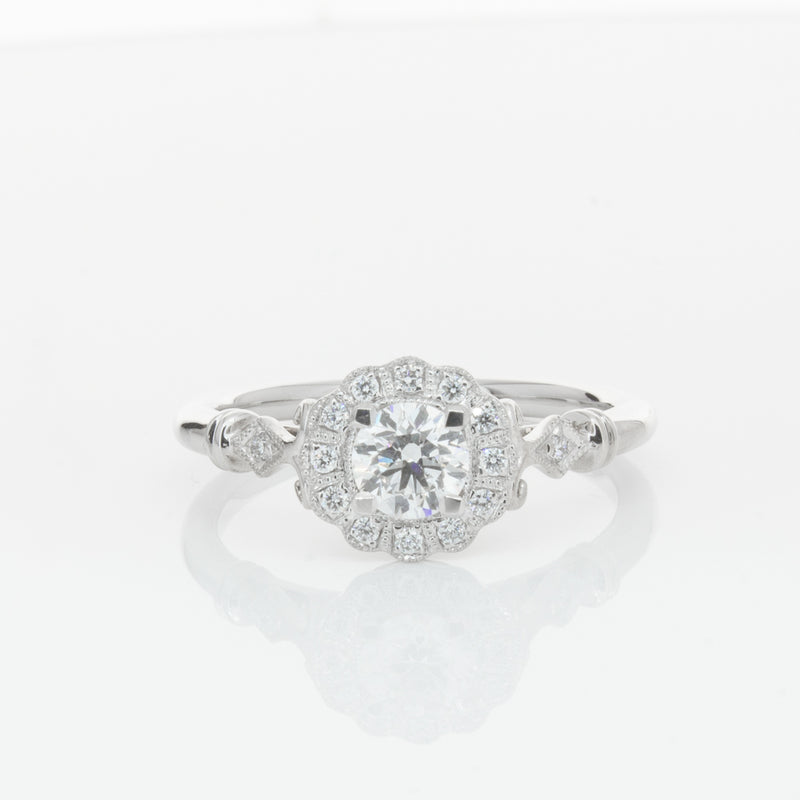 18ct White Gold .50ct Diamond Versailles Ring-Ring-Walker & Hall