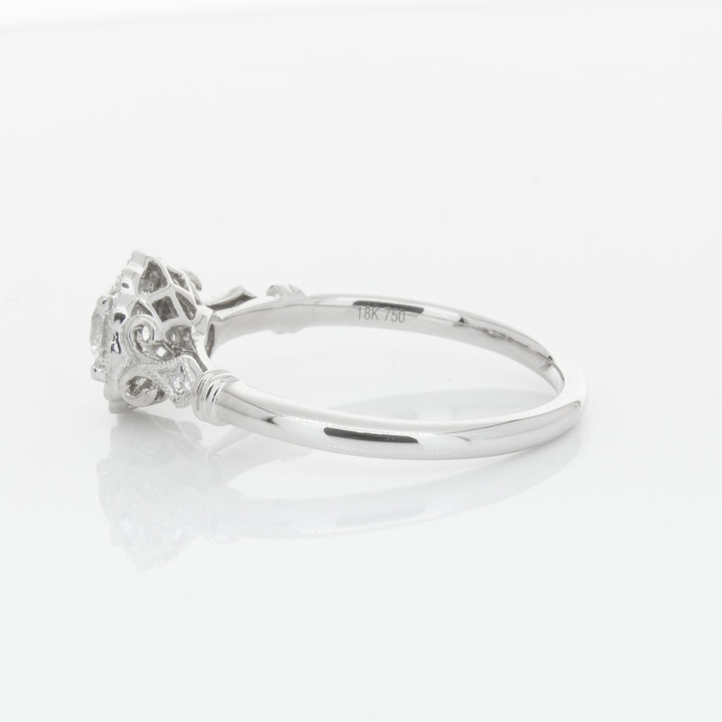 18ct White Gold .50ct Diamond Versailles Ring-Ring-Walker & Hall