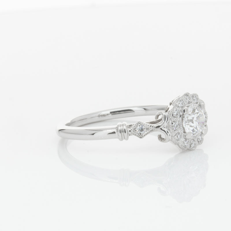 18ct White Gold .50ct Diamond Versailles Ring-Ring-Walker & Hall