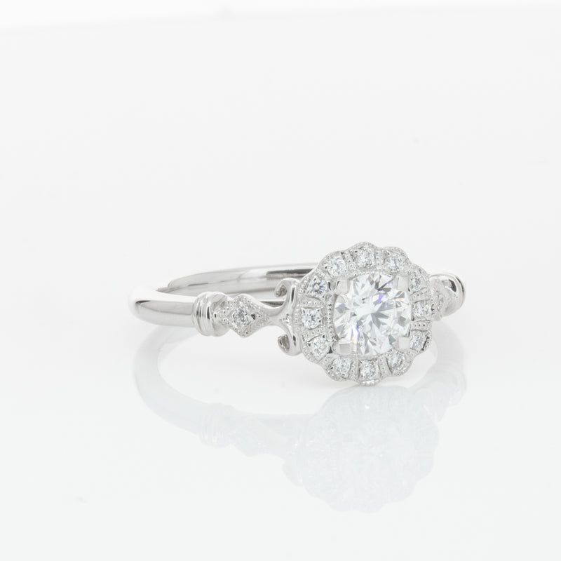 18ct White Gold .50ct Diamond Versailles Ring-Ring-Walker & Hall