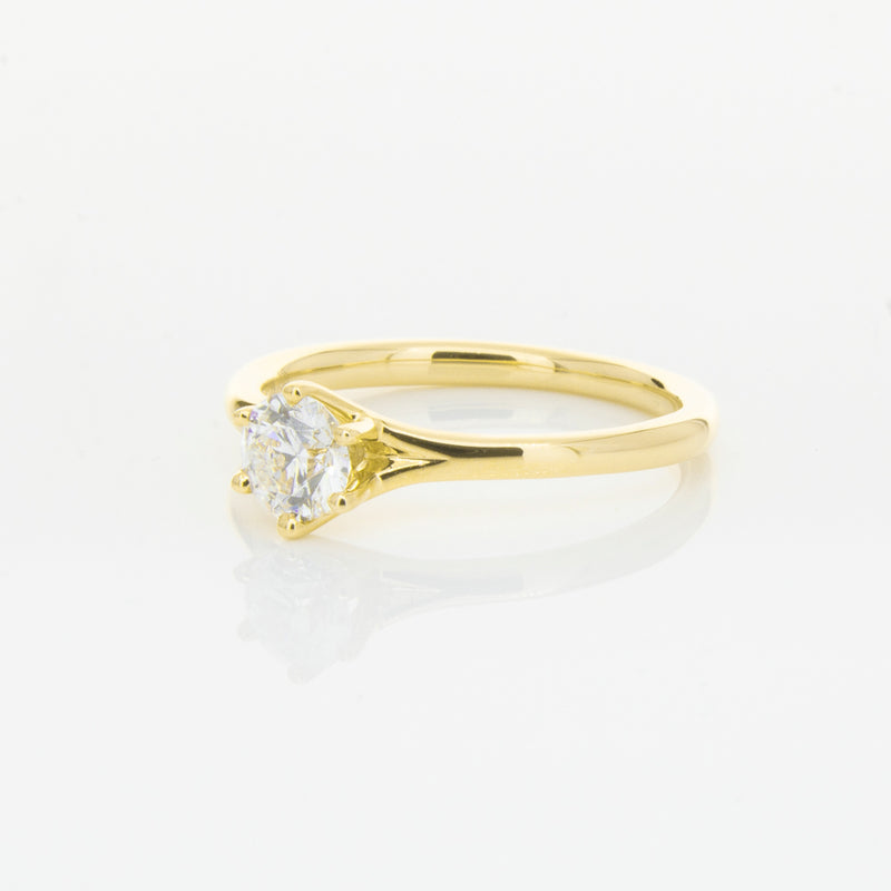 18ct Yellow Gold .48ct Diamond Grace Ring-Ring-Walker & Hall