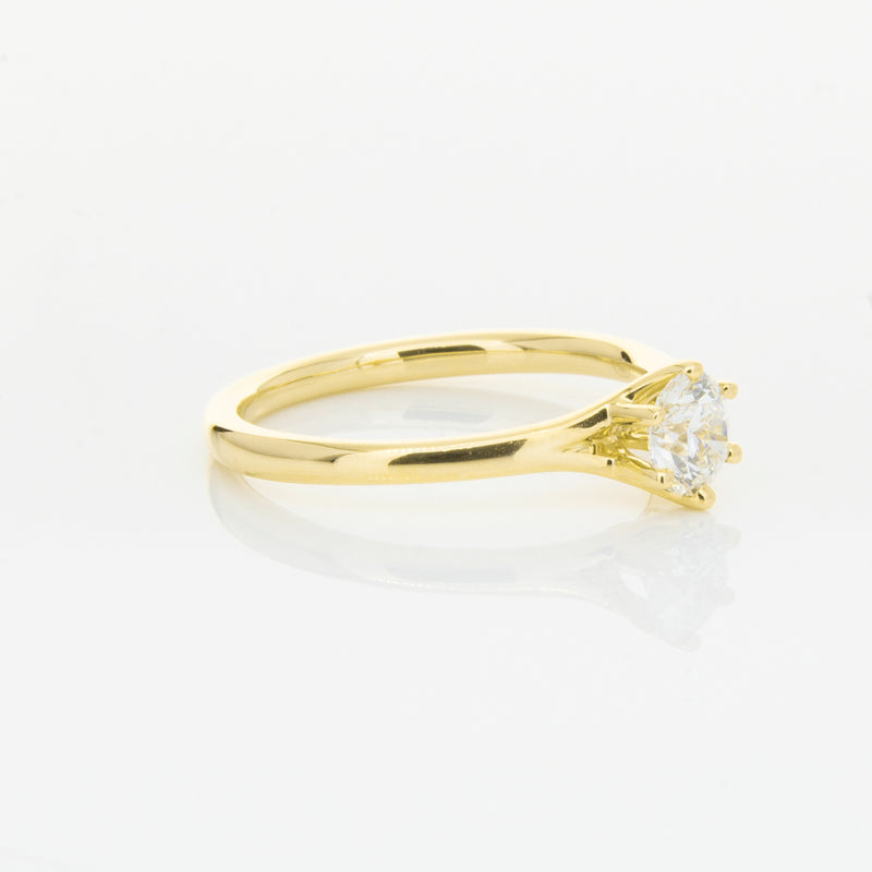 18ct Yellow Gold .48ct Diamond Grace Ring-Ring-Walker & Hall