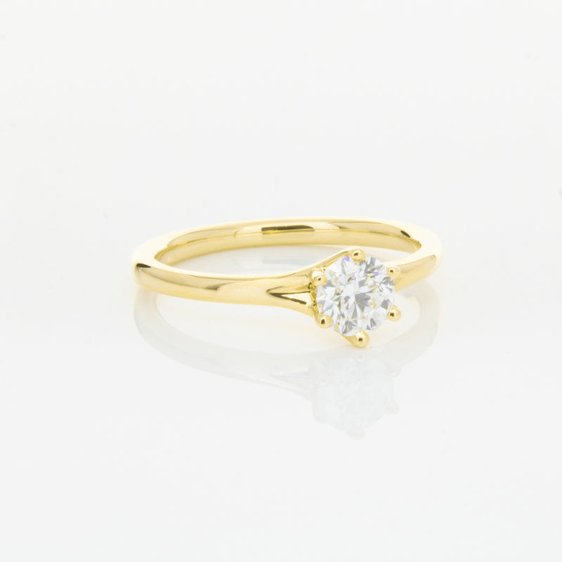 18ct Yellow Gold .48ct Diamond Grace Ring-Ring-Walker & Hall