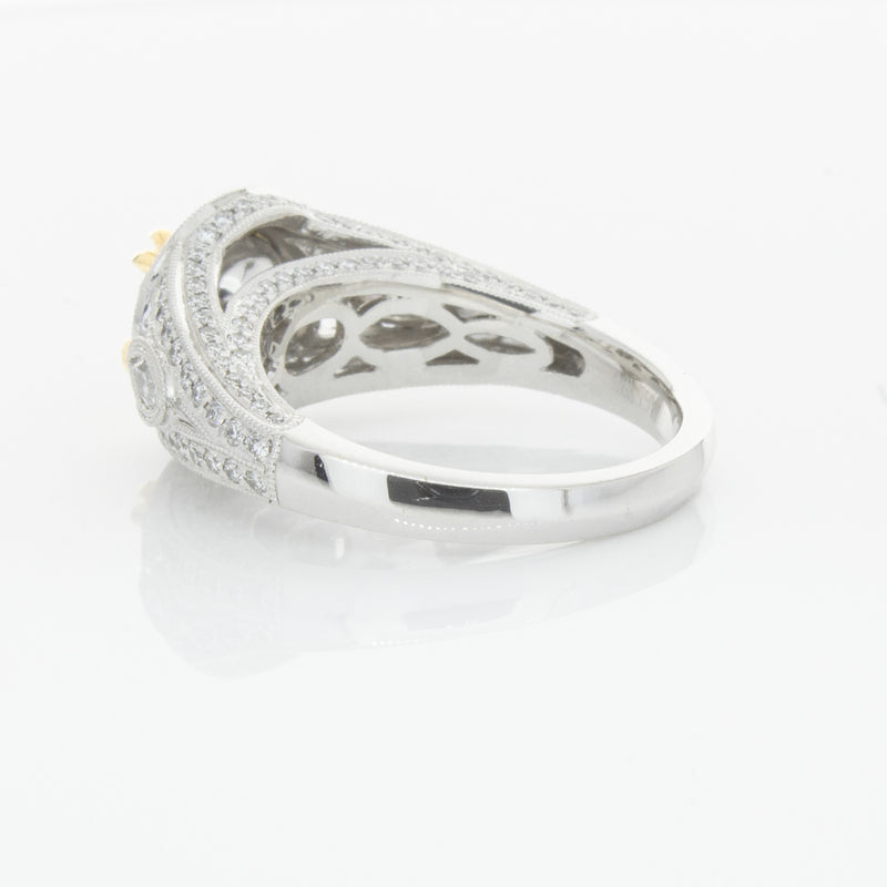 18ct White Gold Yellow Diamond Ring-Ring-Walker & Hall